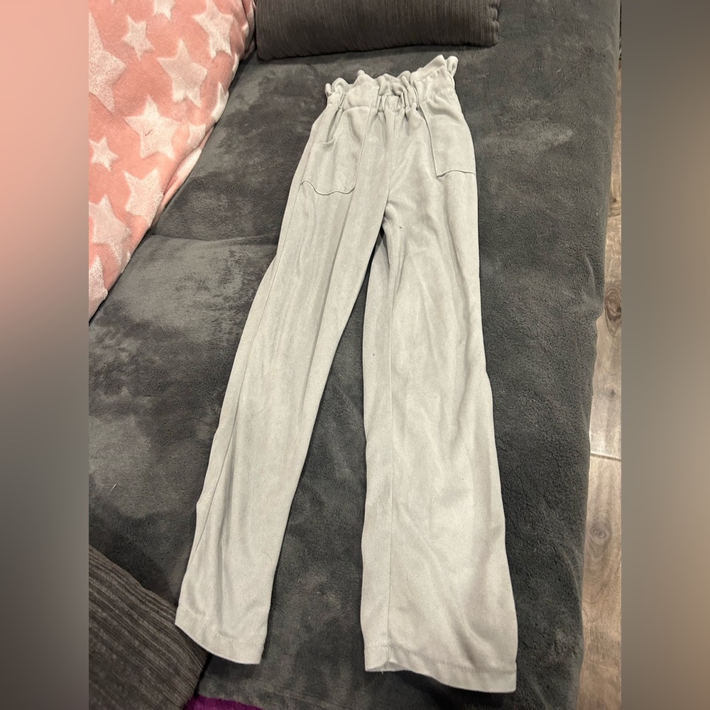 Grey high waisted pants